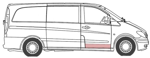 Panou pentru reparatie usa fata dreapta duct MERCEDES VITO intre 2003-2010 [1]