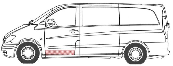 Panou pentru reparatie usa fata stanga duct MERCEDES VITO intre 2003-2010 [1]