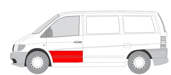 Panou pentru reparatie usa fata stanga partea inferioara inaltime 220mm MERCEDES V intre 1996-2003 [2]