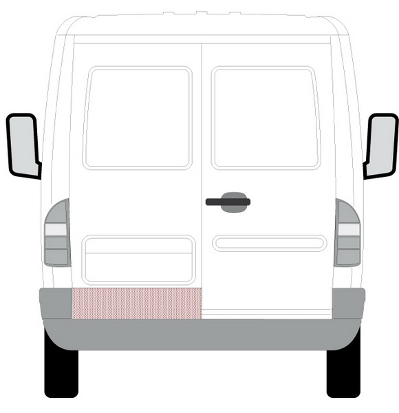 Panou pentru reparatie Usa spate stanga MERCEDES SPRINTER 2-T 901, 902, SPRINTER 3-T 903, SPRINTER 4-T 904; VW LT 28-35 II, LT 28-46 II intre 1995-2006 [2]