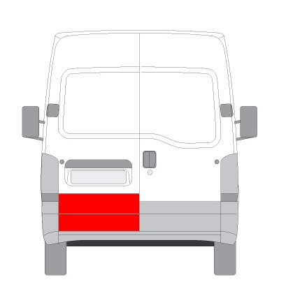 Panou pentru reparatie Usa spate stanga partea inferioara NISSAN INTERSTAR; OPEL Movano; RENAULT MASTER intre 1998-2010 [2]