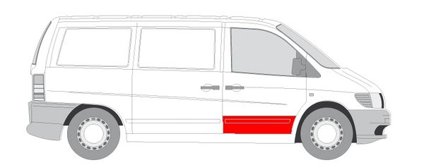 Panou reparatie usa Fata Dreapta (Panou de reparatii) potrivit MERCEDES V (638/2), VITO (W638) 02.96-07.03 [2]
