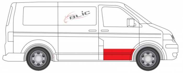 Panou reparatie usa Fata Dreapta (strat, inaltime 300mm) potrivit VW MULTIVAN T5, TRANSPORTER T5 04.03- [2]