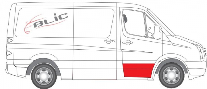 Panou reparatie usa Fata Dreapta (strat, partea inferioara, inaltime 310mm) potrivit MERCEDES SPRINTER 3,5-T (B906), SPRINTER 3-T (B906), SPRINTER 4,6-T (B906) 06.06-10.13 [2]