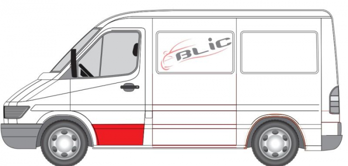 Panou reparatie usa Fata Stanga (strat, partea inferioara, inaltime 310mm) potrivit MERCEDES SPRINTER 2-T (B901, B902), SPRINTER 3-T (B903), SPRINTER 4-T (B904) 02.95-05.06 [2]