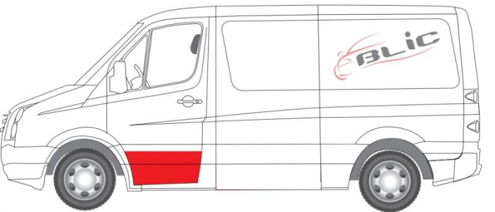 Panou reparatie usa Fata Stanga (strat, partea inferioara, inaltime 310mm) potrivit MERCEDES SPRINTER 3,5-T (B906), SPRINTER 3-T (B906), SPRINTER 4,6-T (B906) 06.06-10.13 [2]