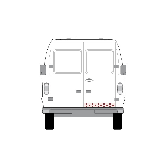 Panou reparatie usa Spate Dreapta (conducta) potrivit MERCEDES T1 (601), T1 (601, 611), T1 (602), T1 (B601), T1 (B602), T1/TN 05.77-02.96 [2]