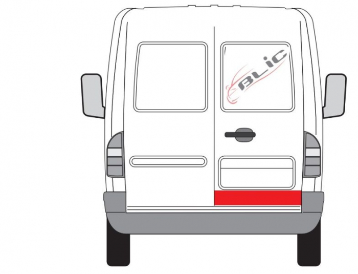 Panou reparatie usa Spate Dreapta (strat, inaltime 150mm) potrivit MERCEDES SPRINTER 2-T (B901, B902), SPRINTER 3-T (B903), SPRINTER 4-T (B904), SPRINTER 5-T (B905) 02.95-07.06 [2]