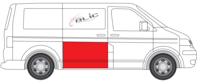 Panou reparatie usa Spate (Panou de reparatii, partea inferioara, inaltime 800mm) potrivit VW MULTIVAN T5, TRANSPORTER T5 04.03-08.15 [2]