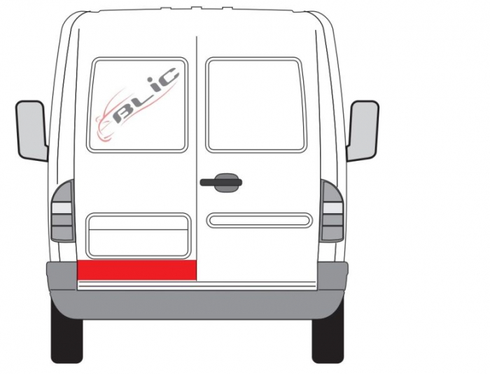 Panou reparatie usa Spate Stanga (strat, inaltime 150mm) potrivit MERCEDES SPRINTER 2-T (B901, B902), SPRINTER 3-T (B903), SPRINTER 4-T (B904), SPRINTER 5-T (B905) 02.95-07.06 [2]
