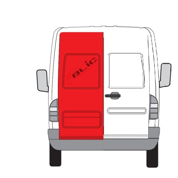 Panou reparatie usa Spate Stanga (strat) potrivit MERCEDES SPRINTER 2-T (B901, B902), SPRINTER 3-T (B903), SPRINTER 4-T (B904), SPRINTER 5-T (B905); VW LT 28-35 II, LT 28-46 II 02.95-05.06 [2]