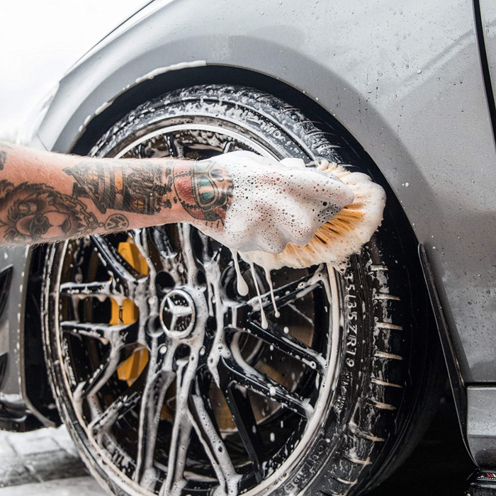 Perie auto pentru curatare jante si anvelope, Meguiar's, Versa-Angle Wheel Face Brush [6]