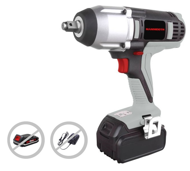 Pistol de impact pneumatic, sursa de alimentare: pe baterii, patrat exterior 1/2, cuplu maxim: 500Nm, 20V 0, impachetare: cutie [1]