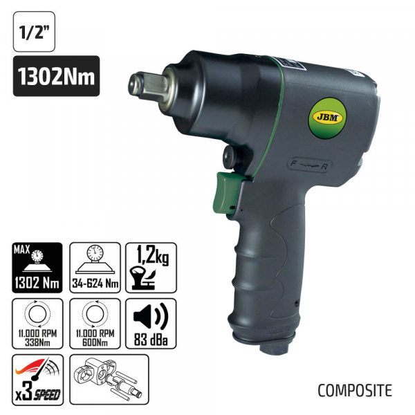 Pistol impact pneumatic 1/2 ”(1302Nm) [2]