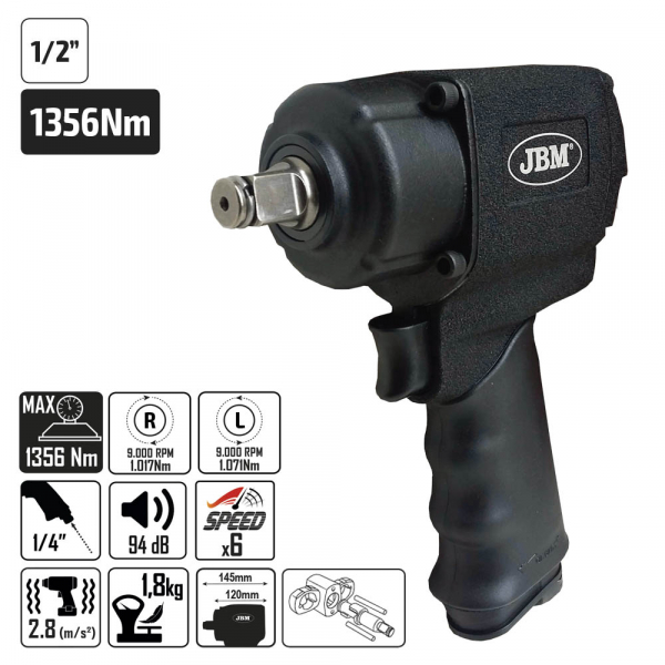 Pistol impact pneumatic 1/2 ”(1356Nm) [2]