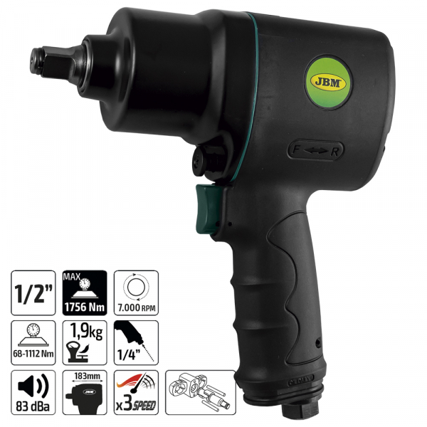 Pistol impact pneumatic 1/2 ”(1756Nm) [4]