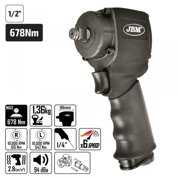 Pistol impact pneumatic NANO 1/2 ”(678Nm) [2]