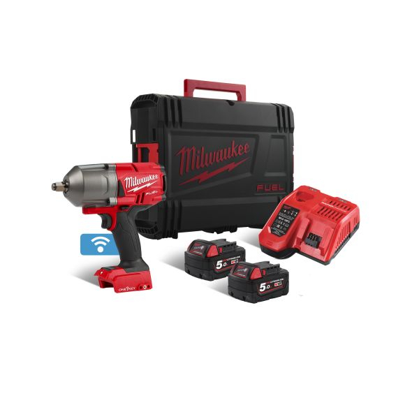 Pistol pneumatic pe baterii M18 ONEFHIWF12-502X, patrat exterior 1/2, cuplu maxim: 130 / 400 / 1356Nm, 18V 2 x 5Ah, impachetare: valiză  [3]