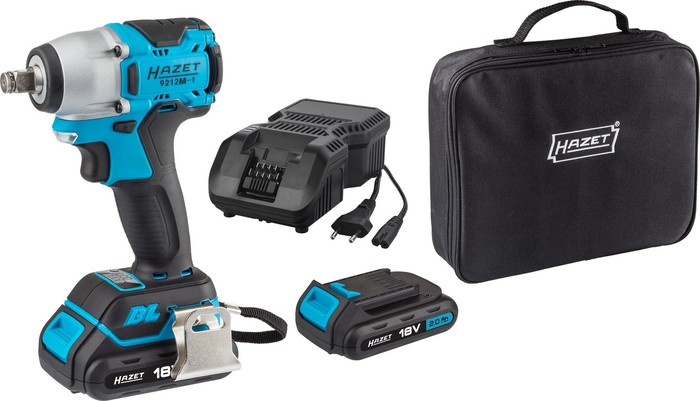 Pistol pneumatic pe baterii, patrat exterior 1/2, cuplu maxim: 270Nm, 18V 2 x 2Ah, impachetare: valiză inclus [1]
