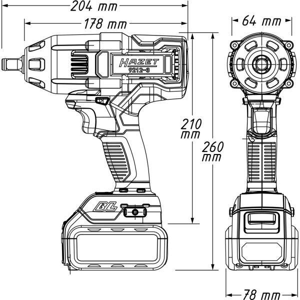 Pistol pneumatic pe baterii, Pivot in patru puncte, cuplu maxim: 700Nm, 18V, numar de baterii 0 x 5Ah, incarcator inclus [4]