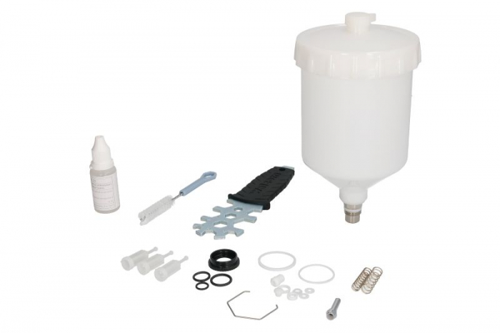 Pistol vopsire pneumatic SLIM XLIGHT HTE, RP, marime duza: 1,3 (cu manometru pt pistolul de vopsit I05; rezervor gravitational 0.6l) [2]