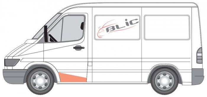 Suport scara cabina Dreapta potrivit MERCEDES SPRINTER 2-T B901, B902, SPRINTER 3-T B903, SPRINTER 4-T B904, SPRINTER 5-T B905, SPRINTER B905; VW LT 28-35 II 1995-2006 [2]