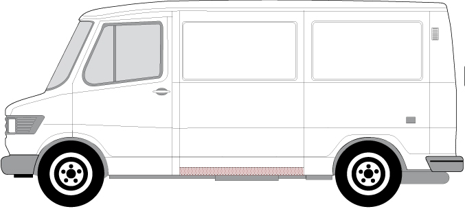 Prag auto Dreapta (Armare laterala; lung, partea interioara) potrivit MERCEDES T1 (601), T1 (601, 611), T1 (602), T1 (B601), T1 (B602), T1/TN -02.96 [2]