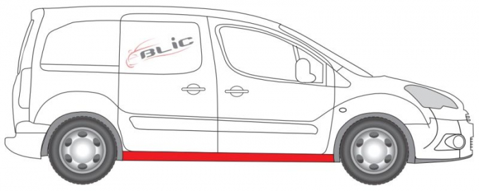 Prag auto Dreapta potrivit CITROEN BERLINGO, BERLINGO MULTISPACE, BERLINGO/MINIVAN; PEUGEOT PARTNER, PARTNER TEPEE, PARTNER/MINIVAN [2]