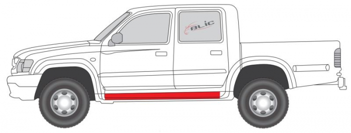 Prag auto Dreapta/Stanga (Kit reparatie, partea inferioara, lungime 186cm) potrivit TOYOTA HILUX VI 06.97-06.05 [2]
