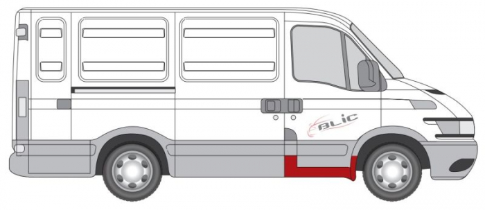 Prag auto Fata Dreapta potrivit IVECO DAILY III, DAILY IV, DAILY V; RVI MASCOTT; NISSAN INTERSTAR; OPEL MOVANO; RENAULT MASCOTT, MASTER II, MASTER PRO 1998-2014 [2]