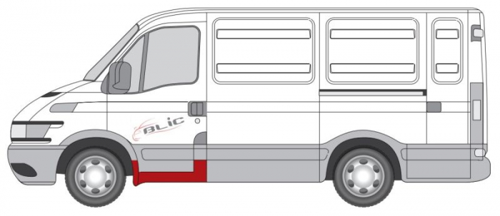 Prag auto Fata Stanga scazut potrivit IVECO DAILY III, DAILY IV, DAILY V; RVI MASCOTT; NISSAN INTERSTAR; OPEL MOVANO; RENAULT MASCOTT, MASTER II, MASTER PRO 1998-2014 [2]