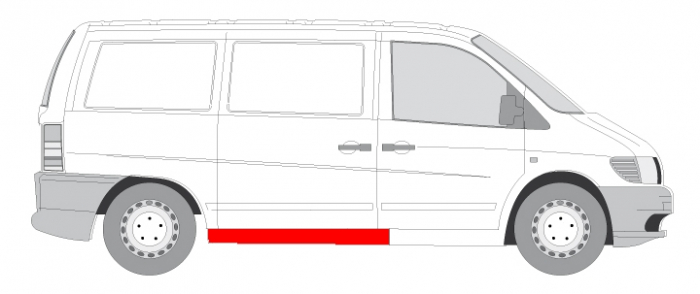 Prag lateral dreapta MERCEDES V 638/2, VITO 638 intre 1996-2004 [3]