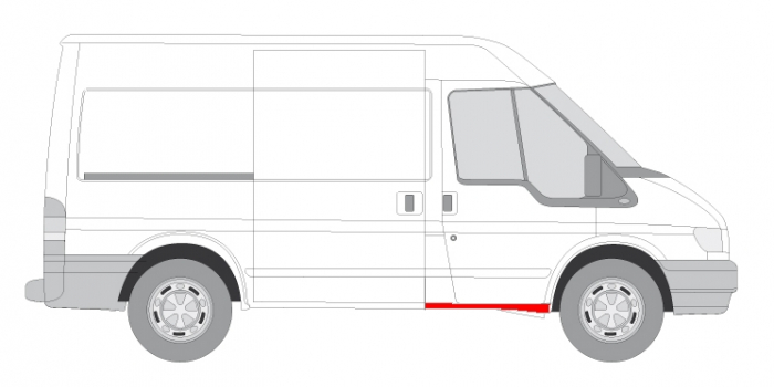 Prag lateral fata dreapta FORD TRANSIT intre 2000-2014 [2]