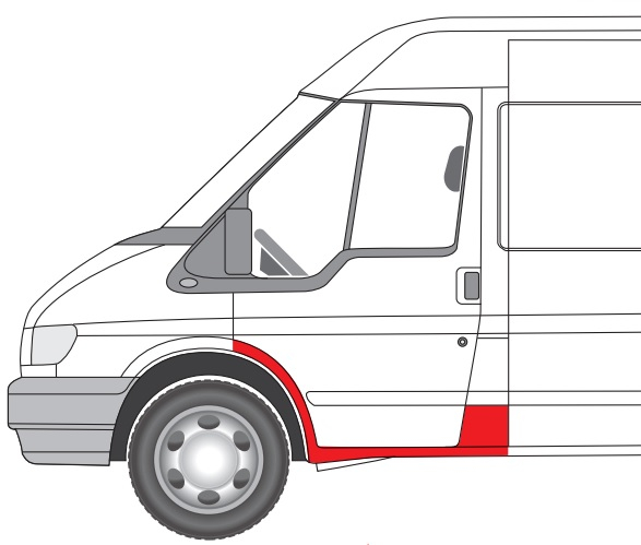 Prag lateral fata stanga FORD TRANSIT intre 2000-2014 [3]