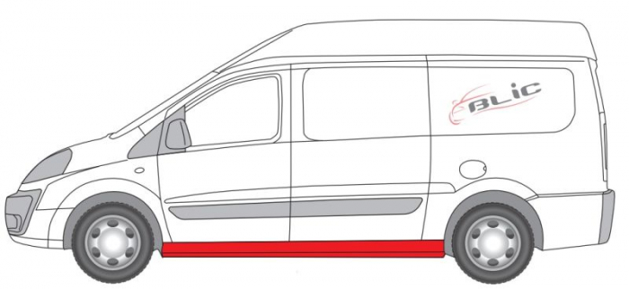 Prag lateral fata stanga reparatie, partea inferioara, lungime 200cm CITROEN JUMPY; FIAT SCUDO; PEUGEOT EXPERT, EXPERT TEPEE dupa 2007 [2]
