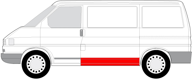Prag lateral inferior VW TRANSPORTER dupa 1990 [4]