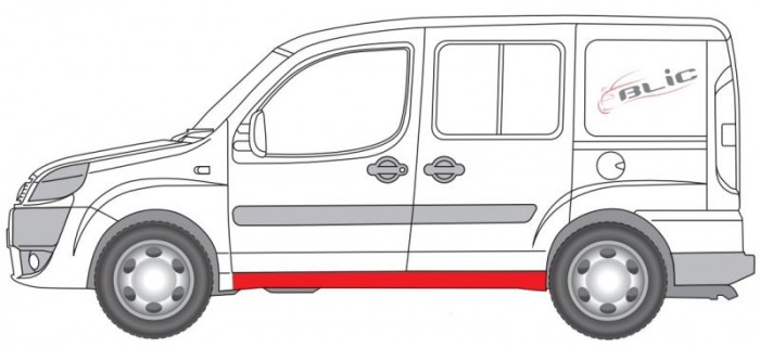 Prag lateral stanga/dreapta reparatie, lungime 190cm FIAT DOBLO intre 2001-2010 [2]