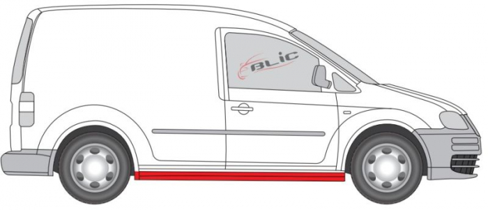 Prag lateral stanga/dreapta reparatie, partea inferioara, lungime 195cm VW CADDY III 4 usi dupa 2004 [2]