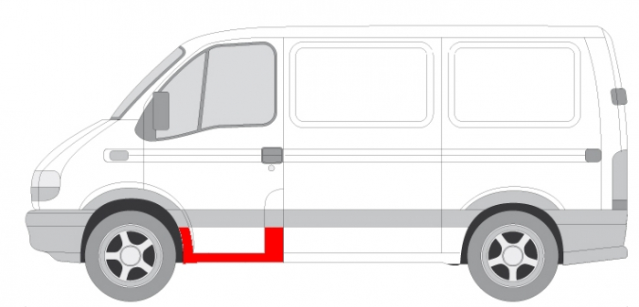 Prag usa fata stanga NISSAN INTERSTAR; OPEL Movano; RENAULT MASTER II intre 1998-2010 [2]