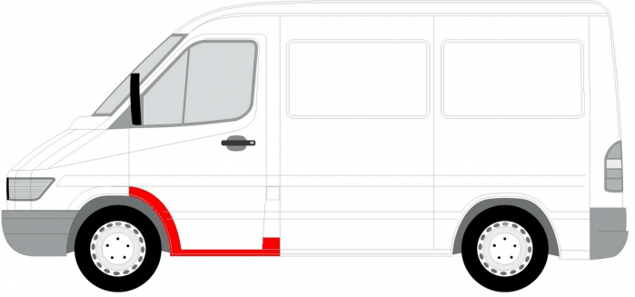 Prag usa fata stanga reparatie arc aripa si otelp MERCEDES SPRINTER; VW LT intre 1995-2006 [3]