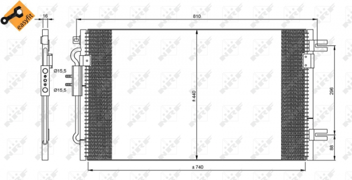 Radiator AC condensator Chrysler Voyager 2.8 CRD III [3]