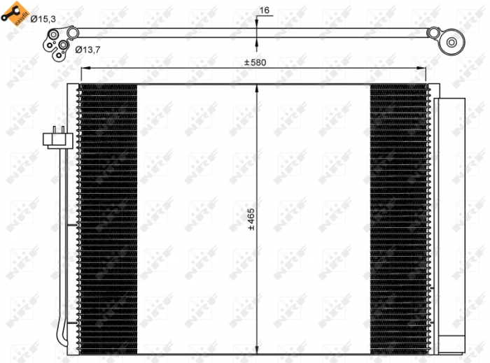 Radiator AC condensator cu uscator potrivit BMW X5 (E70), X5 (F15, F85), X6 (E71, E72), X6 (F16, F86) 2.0-4.8 10.06-07.19 [2]