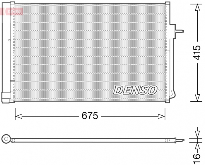 Radiator AC condensator cu uscator potrivit CHEVROLET VOLT; OPEL AMPERA 1.4H 11.11- [1]