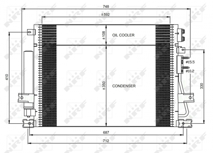 Radiator AC condensator cu uscator potrivit CHRYSLER 300C; LANCIA THEMA 2.7-6.1 09.04- [3]