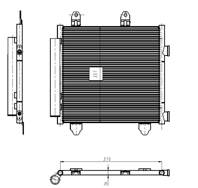 Radiator AC condensator cu uscator potrivit CITROEN C1; PEUGEOT 107; TOYOTA AYGO 1.0/1.2/1.4D 06.05- [1]