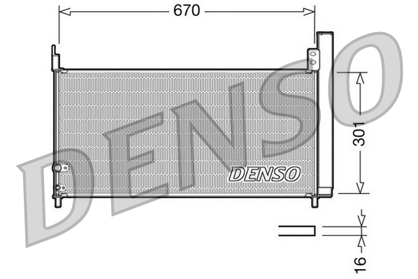 Radiator AC condensator cu uscator potrivit LEXUS CT; TOYOTA AURIS, PRIUS, PRIUS PLUS 1.8H 06.08- [3]