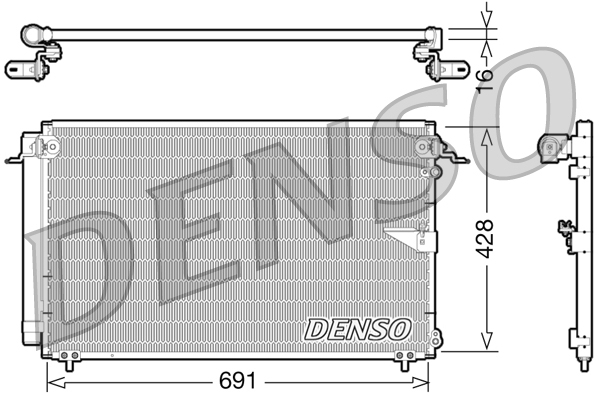 Radiator AC condensator cu uscator potrivit LEXUS LS 4.3 08.00-08.06 [3]
