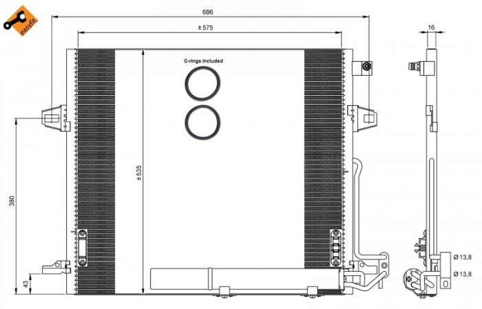 Radiator AC condensator cu uscator potrivit MERCEDES M (W164) 4.0D 02.06-12.11 [3]