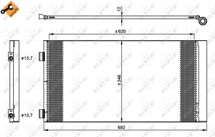 Radiator AC condensator cu uscator potrivit MINI (R56), (R57), (R58), (R59), CLUBMAN (R55), CLUBVAN (R55) 1.6/1.6D/2.0D 09.06-06.15 [2]