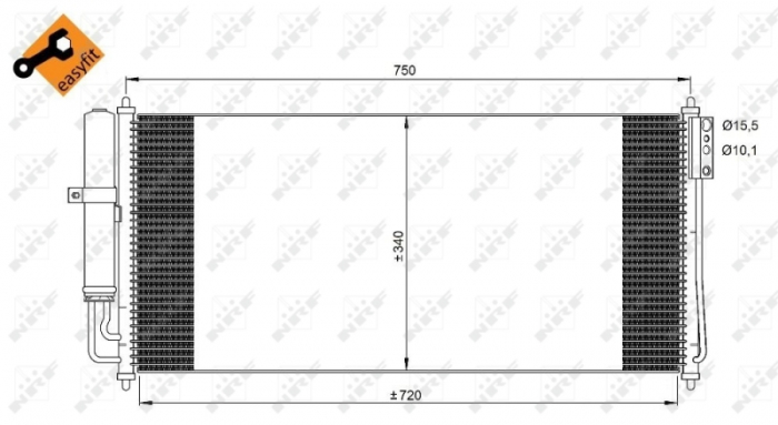 Radiator AC condensator cu uscator potrivit NISSAN MAXIMA VI 3.5 09.06-12.08 [3]